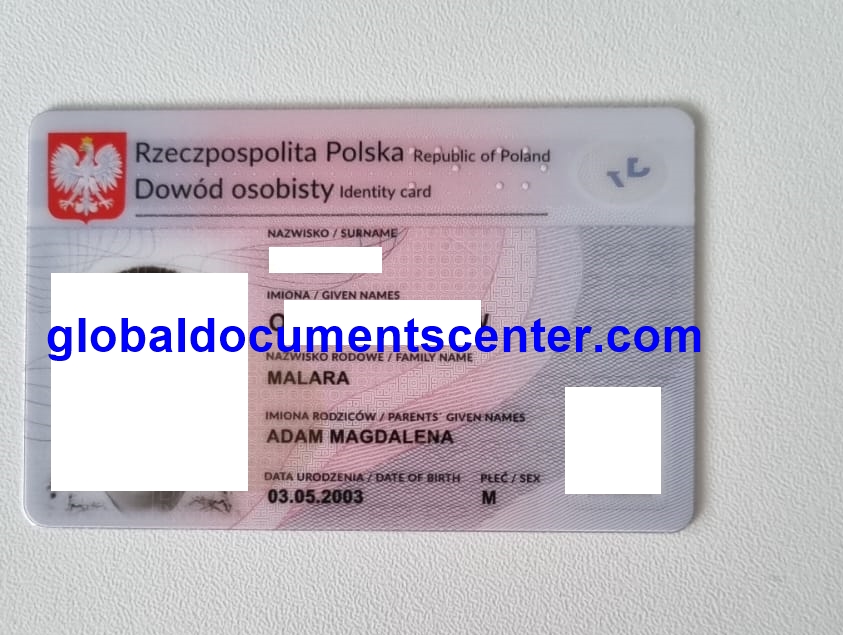 Original and fake polish id cards
